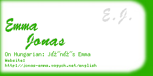 emma jonas business card